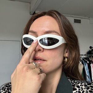 Vintage White unique Sunglasses